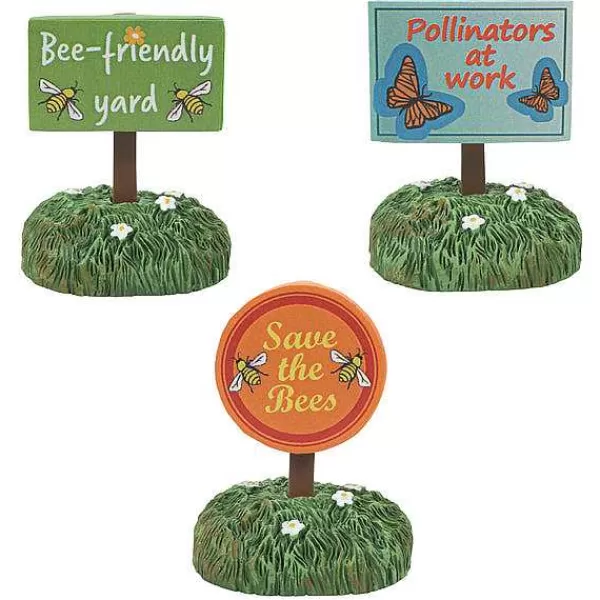 Department 56 Village Halloween Accessories<Bee Friendly Signs St/3