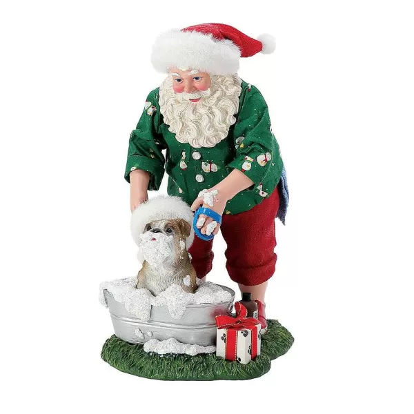 Department 56 New Santas<Bulldog Bubble Bath