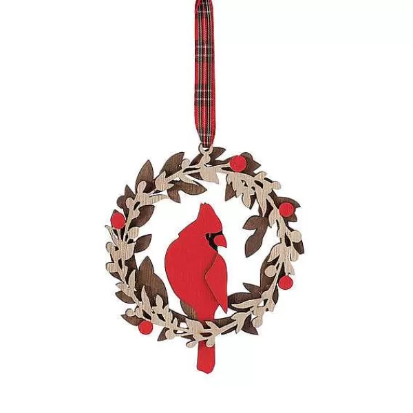 Department 56 Flourish<Cardinal Wreath Orn