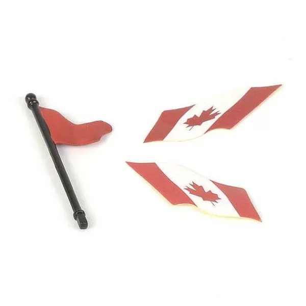 Department 56 Replacement Parts<East Harbor Ferry Canadian Flags (2) & Red Flag