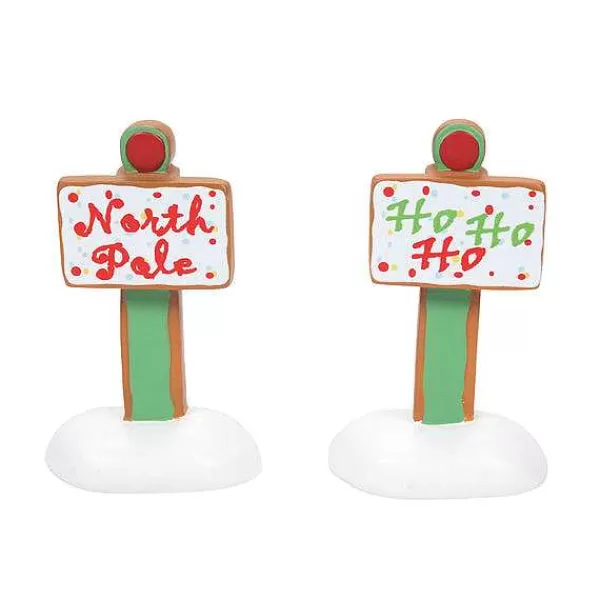 Department 56 Village Accessories<Gingerbread Xmas Signs St/2