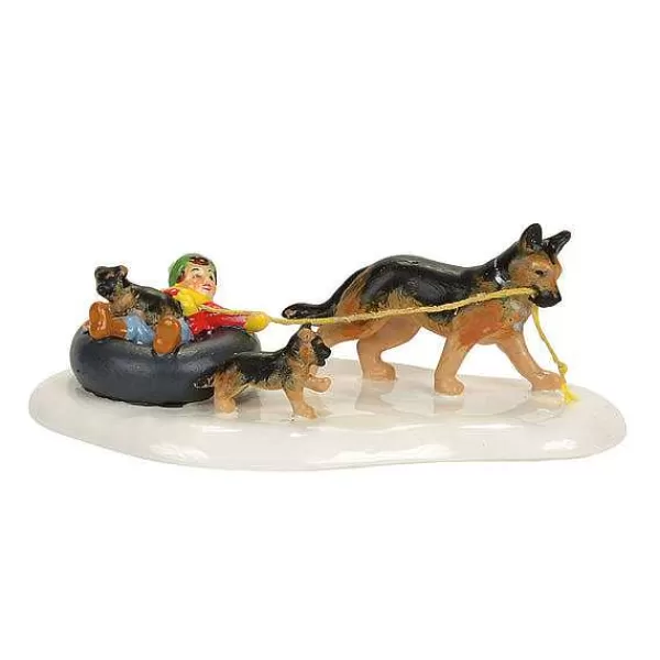 Department 56 Original Snow Village<Inner Tube Sled Dog Race