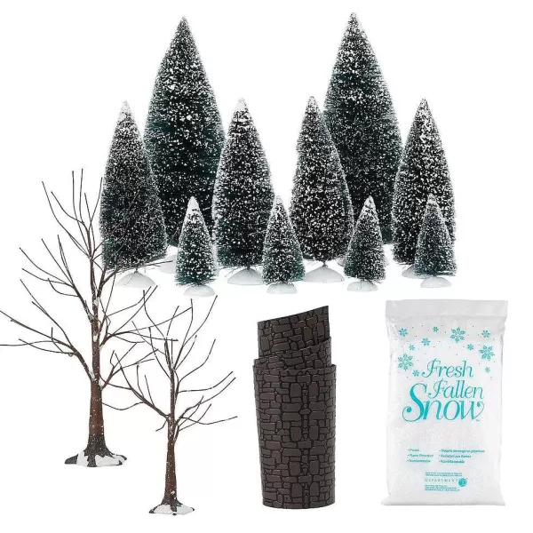 Department 56 Village Accessories<Landscape Trees Snow Road