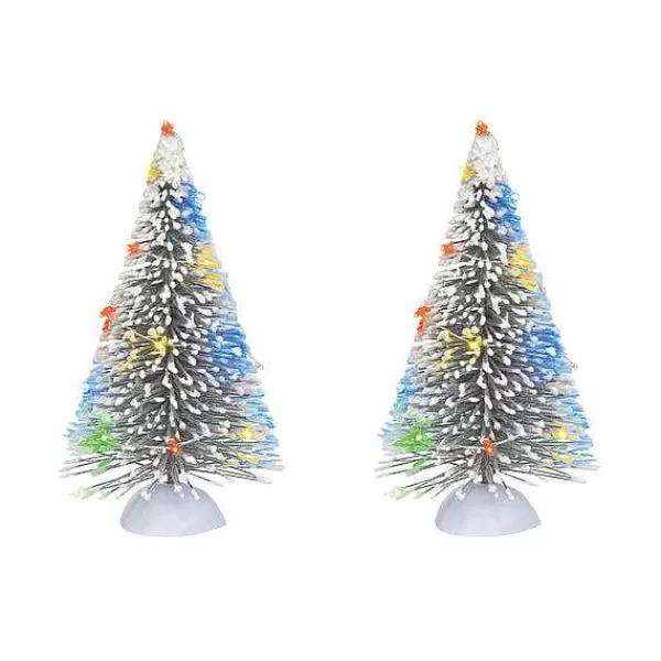 Department 56 Village Accessories<Lit Frosted Wht Sisal Tree Set