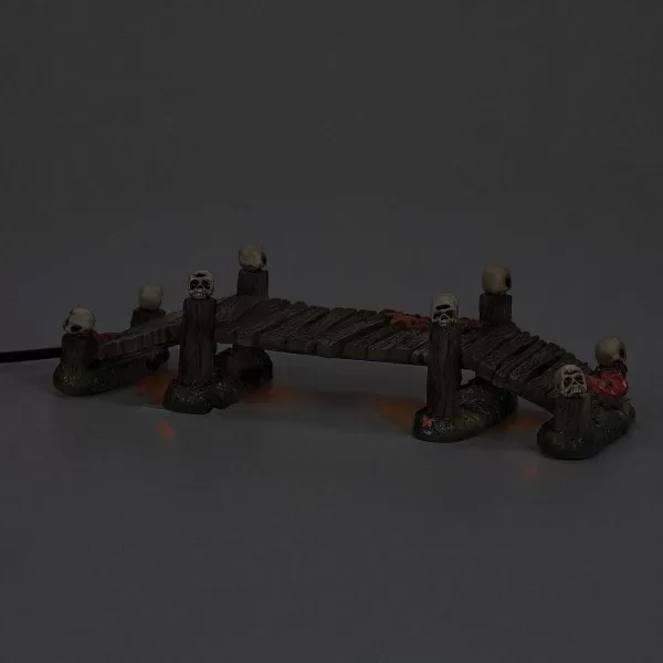 Department 56 Village Halloween Accessories<Lit Haunted Boardwalk Bridge