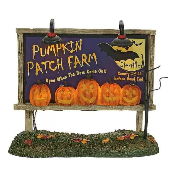 Department 56 Village Halloween Accessories<Lit Pumpkin Patch Billboard