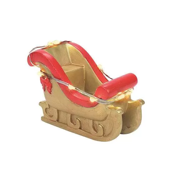 Department 56 Village Accessories<Lit Santa's Golden Sleigh