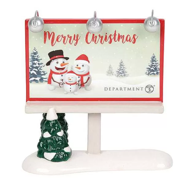 Department 56 Village Accessories<Merry Christmas Billboard