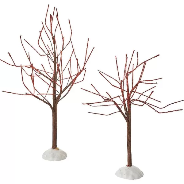 Department 56 Village Accessories<Red Sparkle Trees, Set Of 2