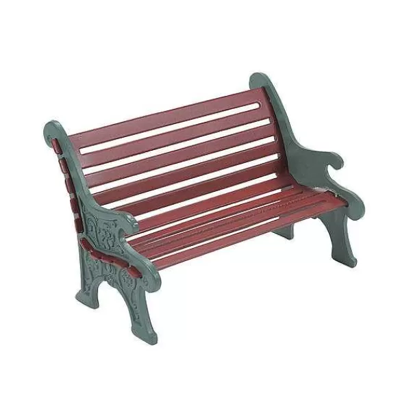 Department 56 Village Accessories<Red Wrought Iron Park Bench