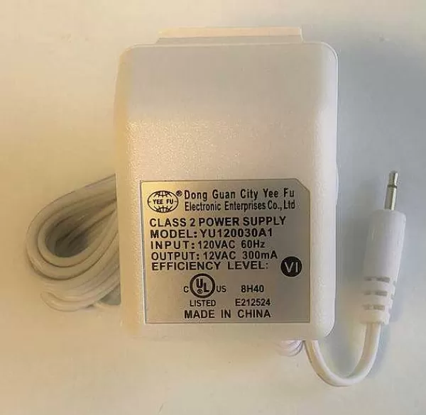 Department 56 Replacement Parts<Replacement Adapter 12V Ac 300Ma White Male Jack