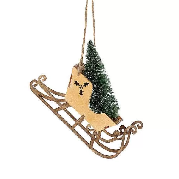 Department 56 Flourish<Santa Sleigh Orn