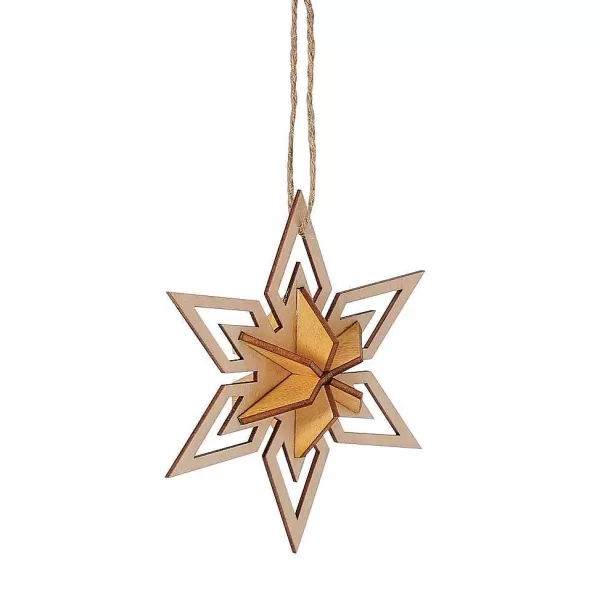 Department 56 Flourish<Wooden Star Orn