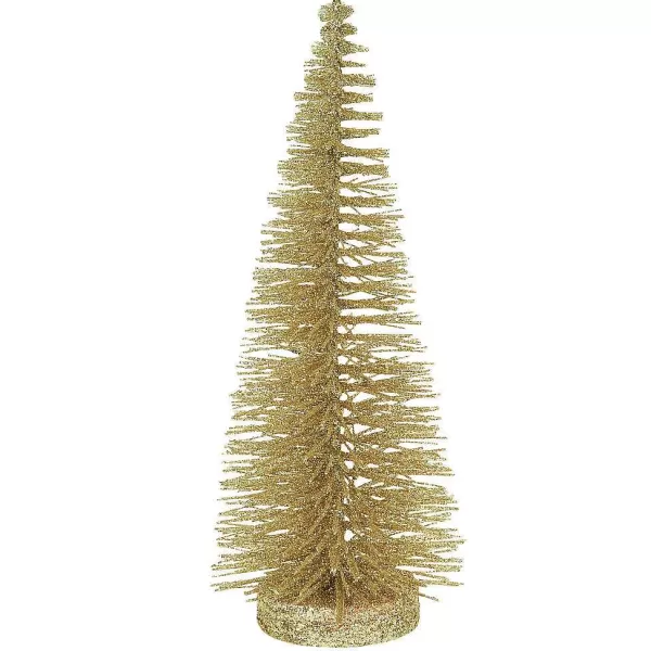 Department 56 Christmas Basics<Xmbar Gold Glitter Tree